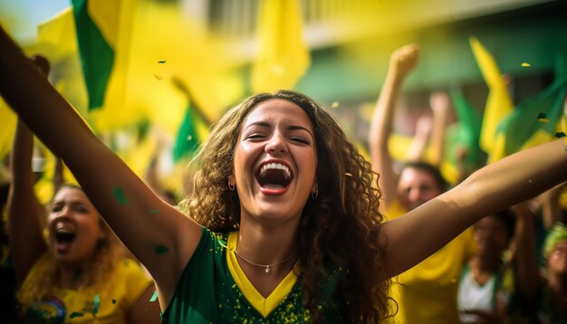Międzynarodowy Dzień Brazylii szczęśliwy i świętowanie fotografii portretowej Święto Narodowe obchody th