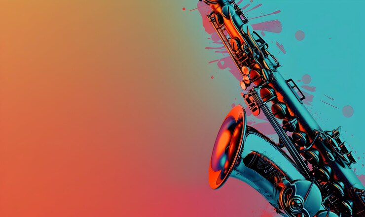 Zdjęcie międzynarodowy dzień jazz kopiować przestrzeń tła