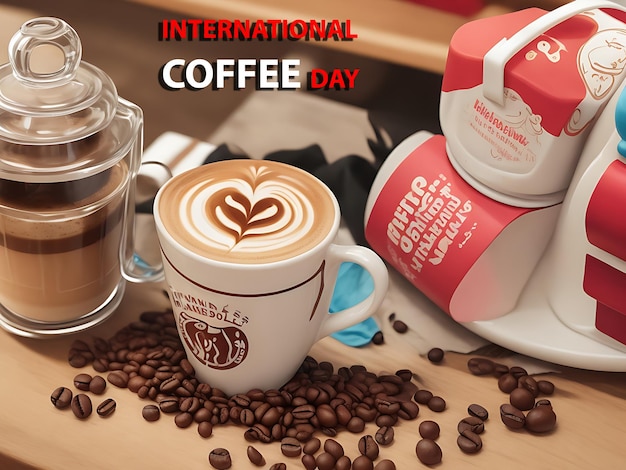 Międzynarodowy Dzień Kawy Kawa z wspaniałą filiżanką