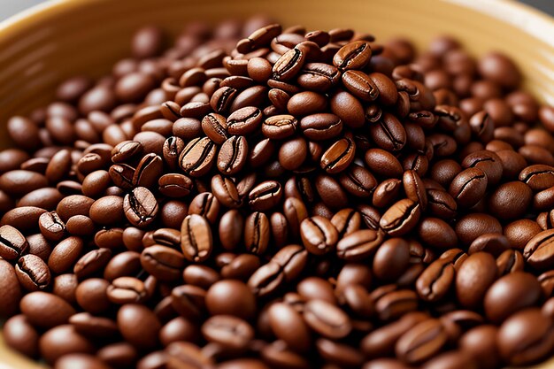 Międzynarodowy dzień kawy Wysokiej jakości ziarna kawy są mielone w celu uzyskania pysznej kawy