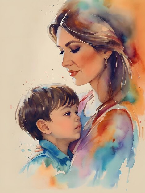 Międzynarodowy Dzień Matki Matka i syn