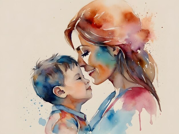 Międzynarodowy Dzień Matki Matka i syn