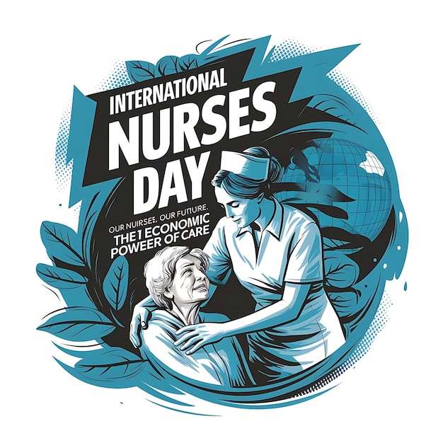 Zdjęcie międzynarodowy dzień pielęgniarek abstrakcyjny projekt ilustracji wektorowej