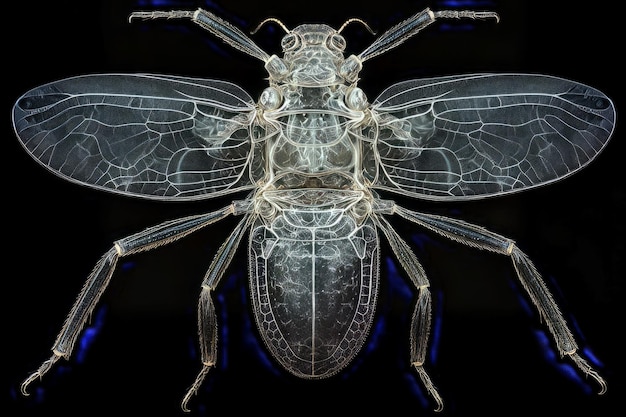 Międzywymiarowy obraz strukturalny owada Generuj ai