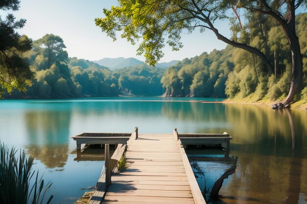 miejsce relaksu National 5A scenic spot Zielona góra Czyste Zielone jezioro słodkowodne naturalna sceneria