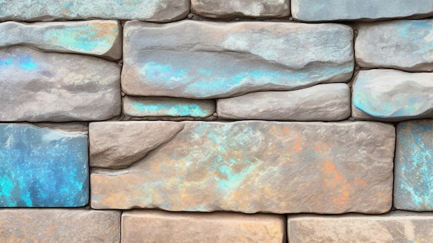 Miejska elegancja Kolorowa tekstura starego kamiennego muru w otoczeniu miasta