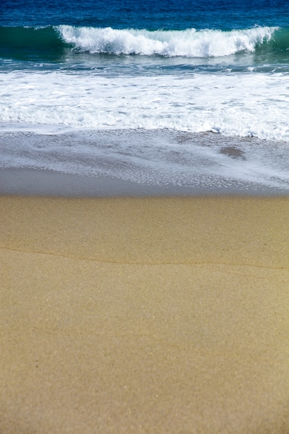 Miękka piękna fala Morza Karaibskiego na piaszczystej plaży