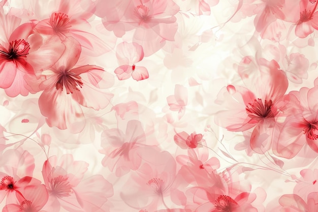 Miękkie różowe kwiaty tworzą delikatny wzór tła idealny do pocztówek lub prezentów na 8 marca