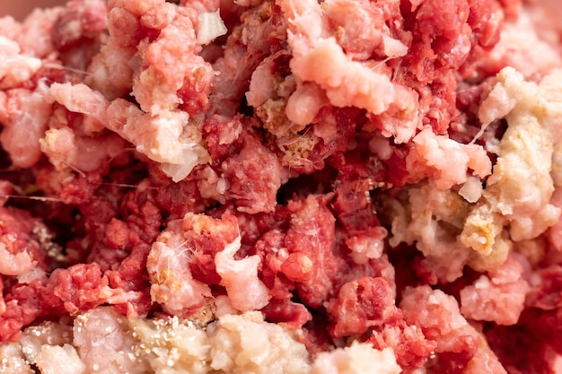 Mięso mielone delikatności mięso tekstura tło selektywne skupienie