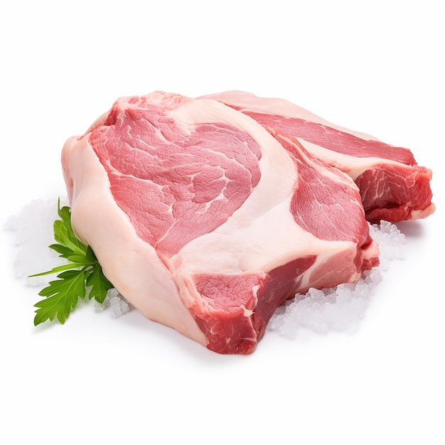 Mięso z ogona indyka na białym tle