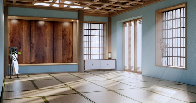 Mięta Pusta duża sala Azja sprzątanie wnętrz w stylu zen renderowanie 3D