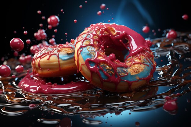 Zdjęcie mike campau zainspirował sliced donut z cukierkami