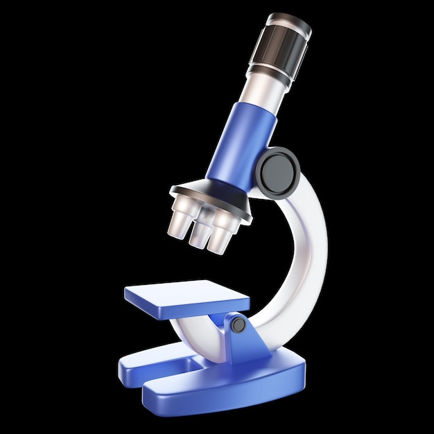 Zdjęcie mikroskop ikona 3d renderowania illutration opieki zdrowotnej medyczne logo białym tle przezroczystym
