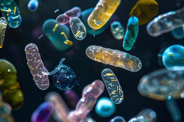 Mikroskopiczny widok bakterii Niewidzialny świat mikrobiologii