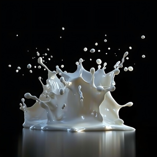 Milk Splash z nieprzezroczystym białym materiałem płynnym Fluid Decor De Texture Effect for Decor Banner Post