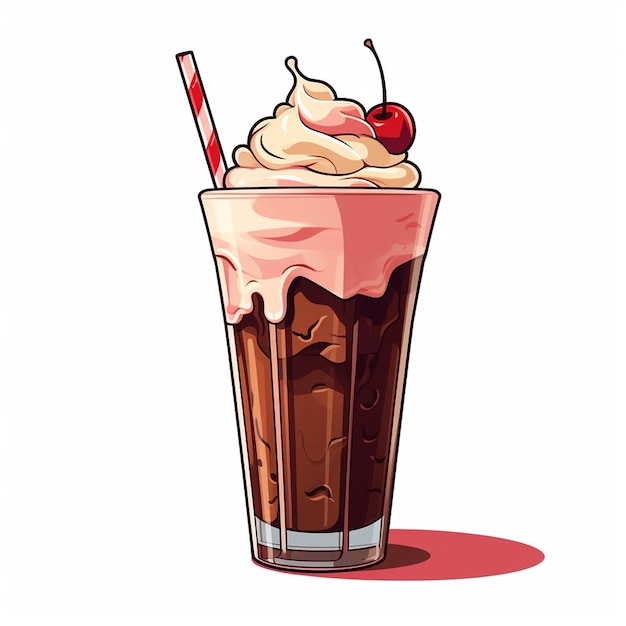 milkshake mleczny napój wiśniowy lód chłodny