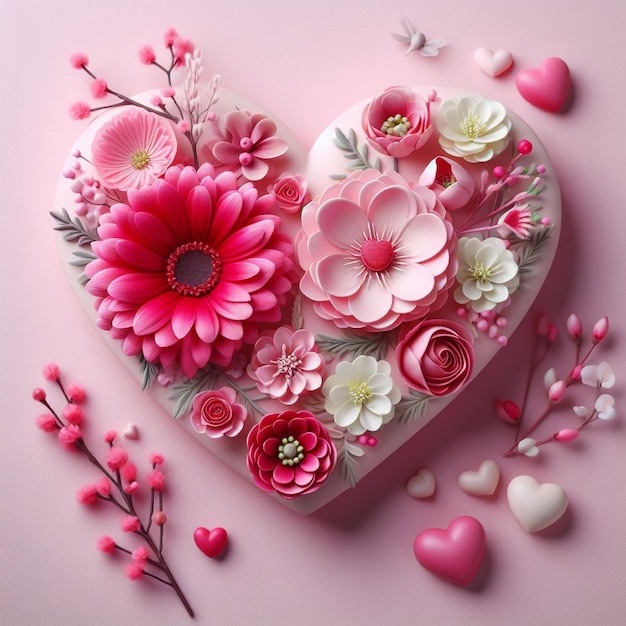 Miłość serca różowa