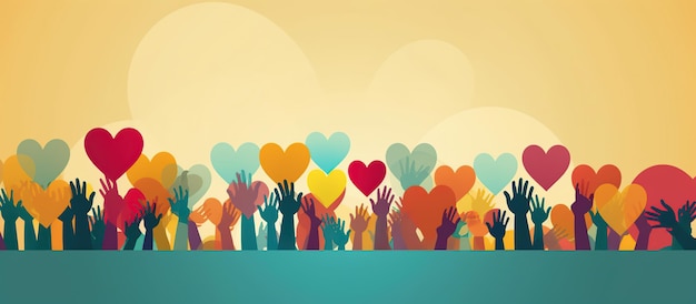 Zdjęcie miłość wspólnota i jedność pojęcia współpraca społeczna organizacja lub charytatywna