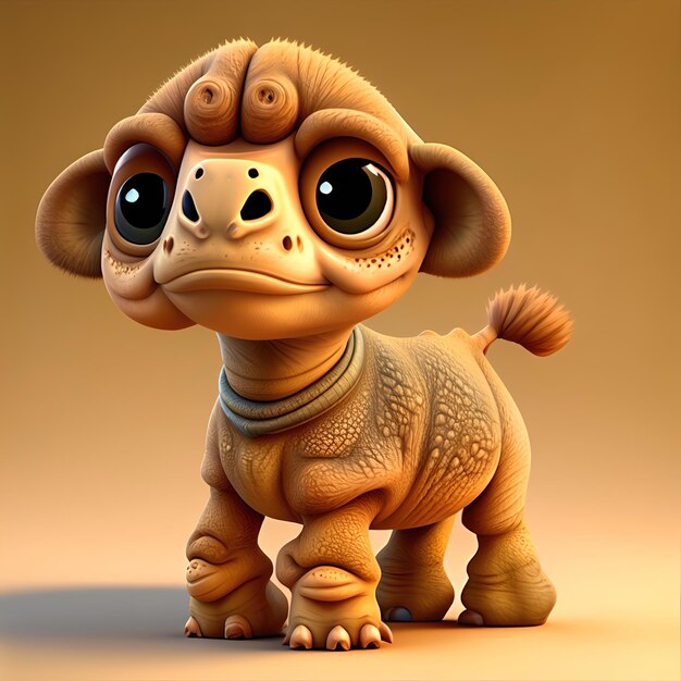 Mini wielbłąd w stylu 3D pixar