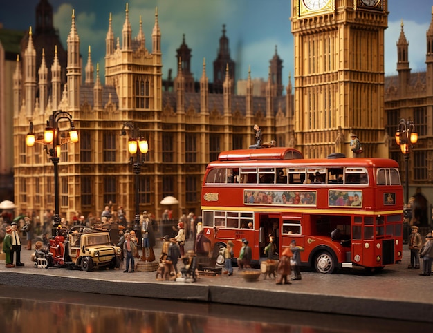 Miniaturowi londyńscy punkty zwrotni Big Ben Wielka Brytania