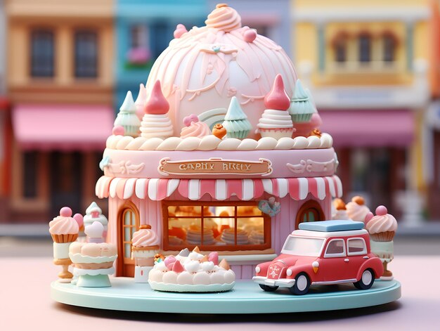 Miniaturowy dekoracyjny wyświetlacz 3D dom zabawki miasto dom sezonowy wakacje podróże śnieg