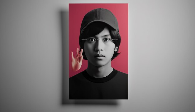 Minimal 3D Młodzież Przysięga Sumpah Pemuda projekt plakatu