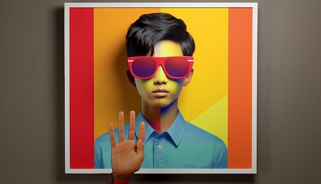 Minimal 3D Młodzież Przysięga Sumpah Pemuda projekt plakatu