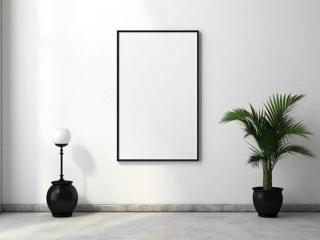 Minimalistic AIGenerated Wall Art Mockup