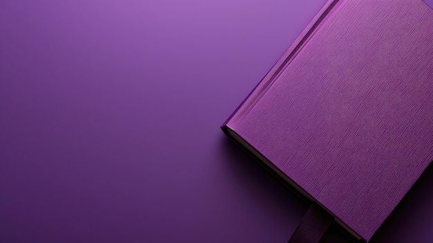 Minimalistyczna fioletowa okładka książki na fioletowym tle