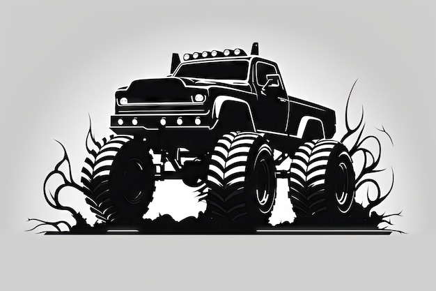 Minimalistyczna grafika Monster Truck