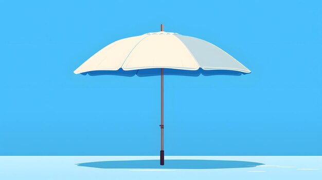 Minimalistyczna ilustracja parasola plażowego