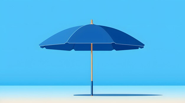 Minimalistyczna ilustracja parasola plażowego