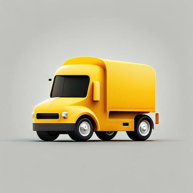 Minimalistyczna ilustracja projektu ciężarówki