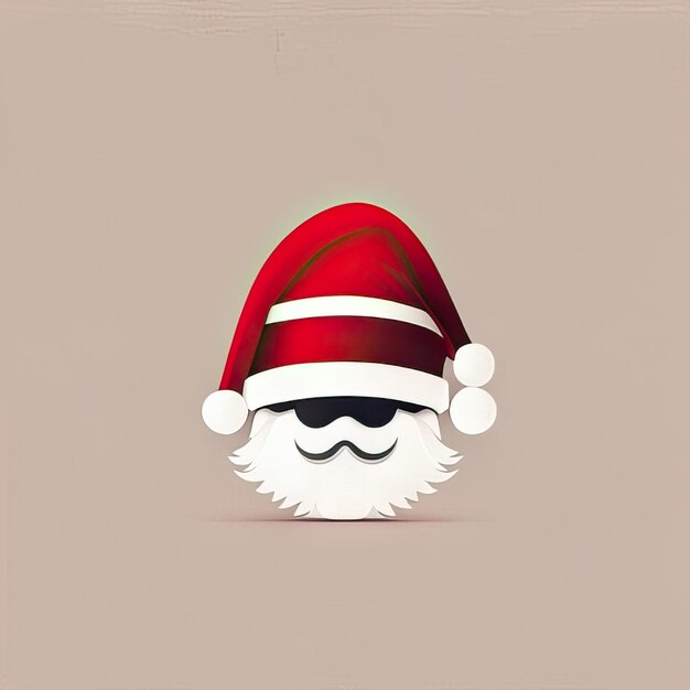 Minimalistyczna ilustracja Świętego Mikołaja