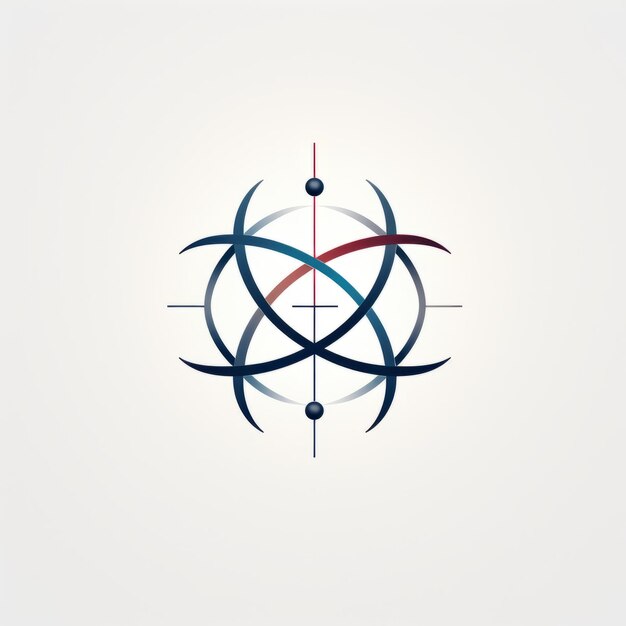 Minimalistyczna ilustracja wektorowa symbolu atomu dla nauki i projektowania