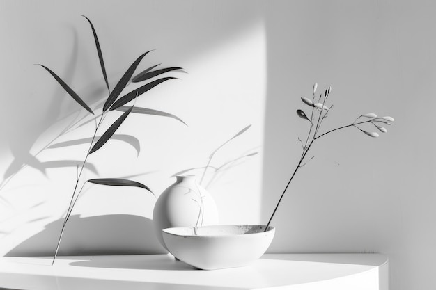 Zdjęcie minimalistyczna kompozycja z czystymi liniami i subtelnymi kontrastami