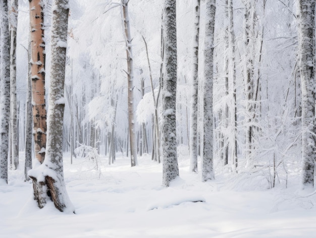 Zdjęcie minimalistyczna kompozycja zimowego krajobrazu