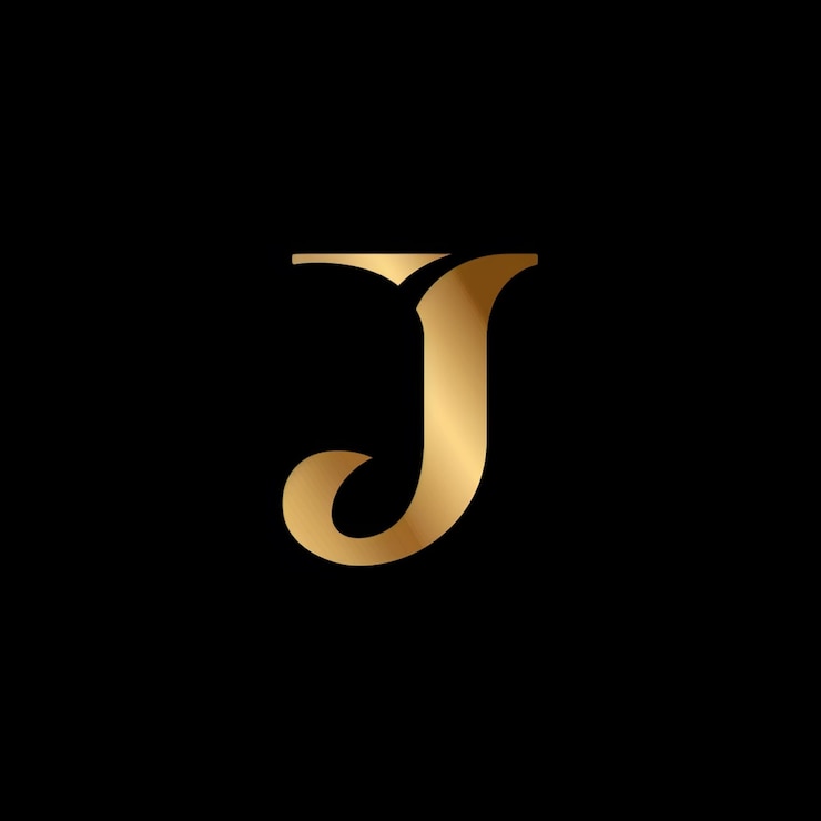 Zdjęcie minimalistyczna marka logo litery j