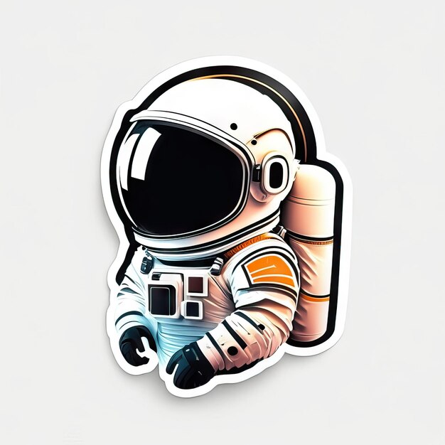 Zdjęcie minimalistyczna naklejka astronauta