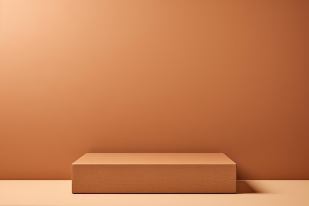 Minimalistyczna perfekcja prezentująca prezentację produktu na stylowym brązowym tle