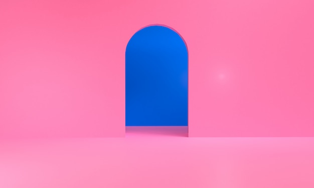 Minimalistyczne abstrakcyjne figury geometryczne, renderowania 3D.