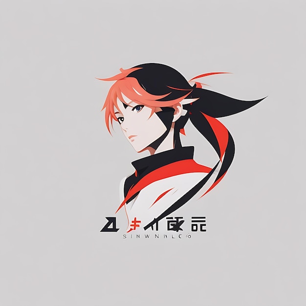 Minimalistyczne logo przesyłania strumieniowego anime