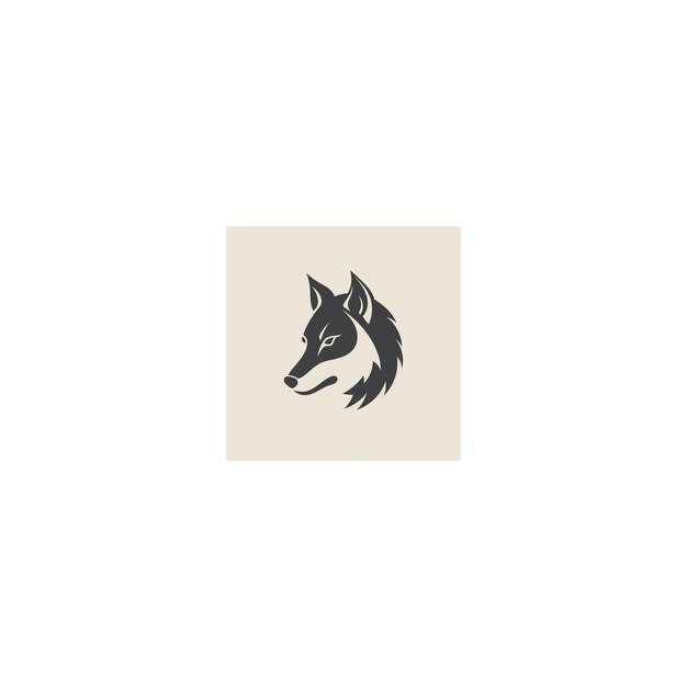 Zdjęcie minimalistyczne logo wolf design6