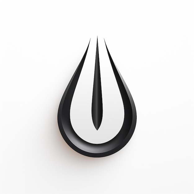 minimalistyczne logo z płaską literą, zwykłe białe tło