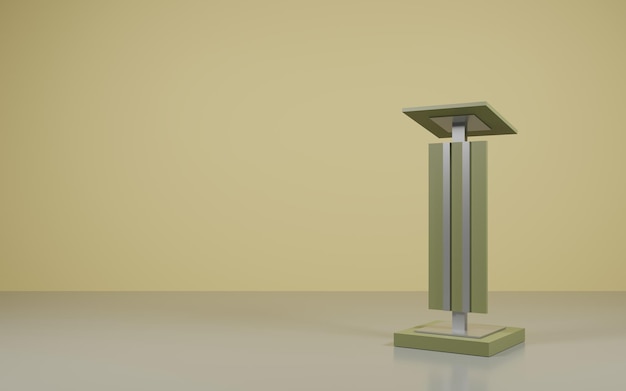 Minimalistyczne Podium dla wydarzeń Renderowanie 3D Zdjęcie Premium