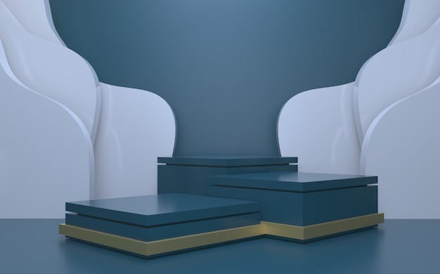 Minimalistyczne tło sceny 3D renderowania Podium