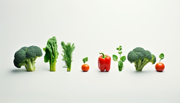 minimalistyczne wegańskie warzywa