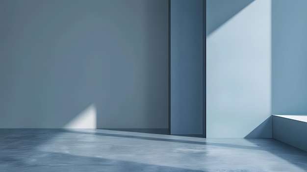 minimalistyczne zdjęcie betonowej podłogi z białą ścianą i białą podłogą