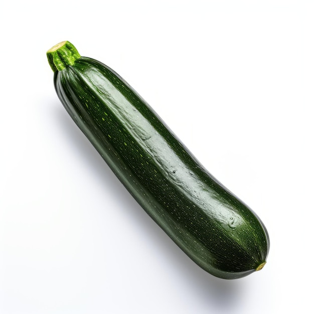 Minimalistyczne Zucchini Stock Photo na białym tle