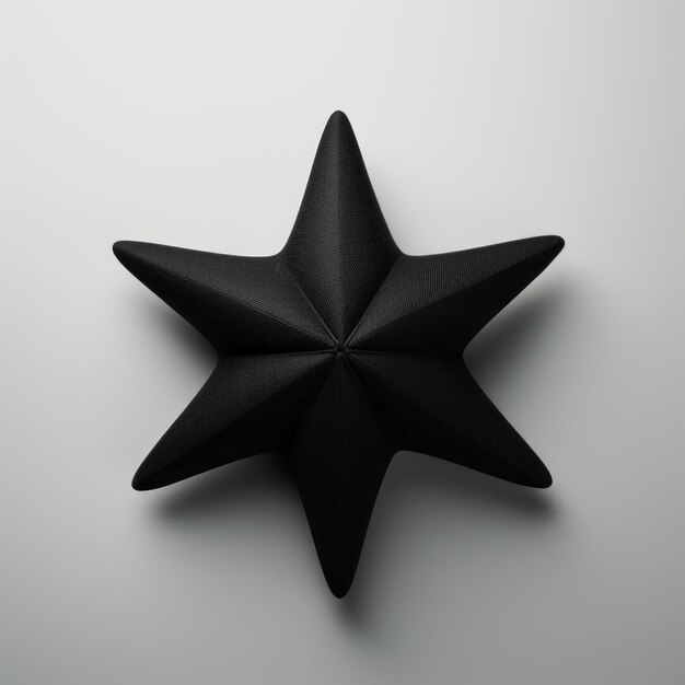 Zdjęcie minimalistyczny black star design 3d rendered neoprene toyism